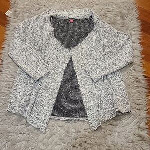Vince camuto womens gray soft polyester open flowy cardigan